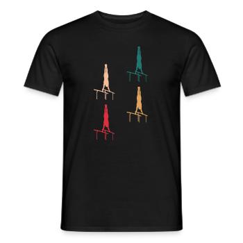 Colorful Gymnastics Elegance - Men's T-Shirt - black - Front - AI Model Male 178 light (178cm)