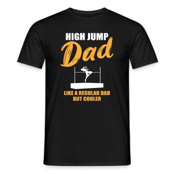 High Jump Dad – More Than Just Dad - Men's T-Shirt - black - Front - AI Model Male 178 light (178cm)