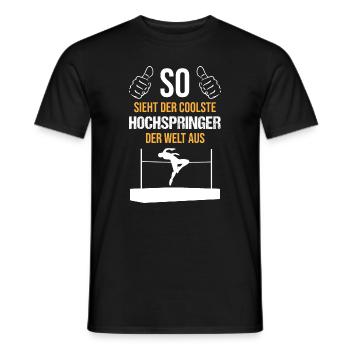 Coolest High Jumper World Class Athlete - Men's T-Shirt - black - Front - AI Model Male 178 light (178cm)