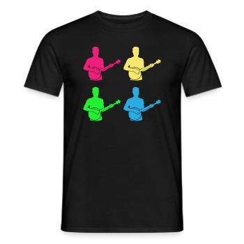 Buntes Banjo - Geschenk für Musikfans - Männer T-Shirt - Schwarz - Vorne - AI Model Male 178 light (178cm)