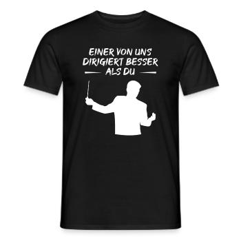 One of Us Conducts Better Than You - Gift - Men's T-Shirt - black - Front - AI Model Male 178 light (178cm)