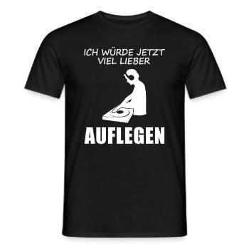 I'd rather DJ than anything else as a gift - Men's T-Shirt - black - Front - AI Model Male 178 light (178cm)