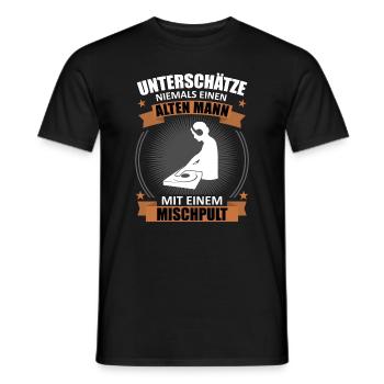 Alt DJ with Mixer Legend Shirt - Gift - Men's T-Shirt - black - Front - AI Model Male 178 light (178cm)