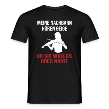 Geigen-Nachbarn Sound Check Geschenk - Männer T-Shirt - Schwarz - Vorne - AI Model Male 178 light (178cm)