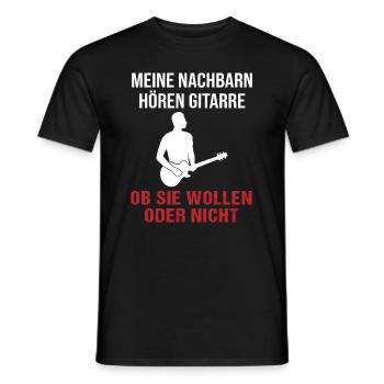 Nachbar-Gitarrensound Geschenk-Shirt - Männer T-Shirt - Schwarz - Vorne - AI Model Male 178 light (178cm)