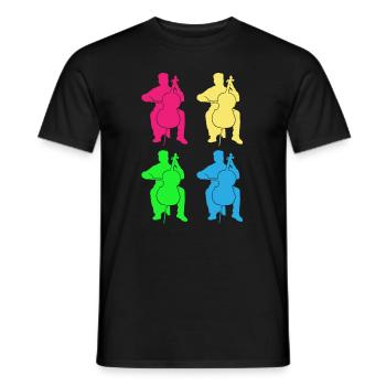Bassistes Coloré Ensemble Son - T-shirt homme - noir - Devant - AI Model Male 178 light (178cm)