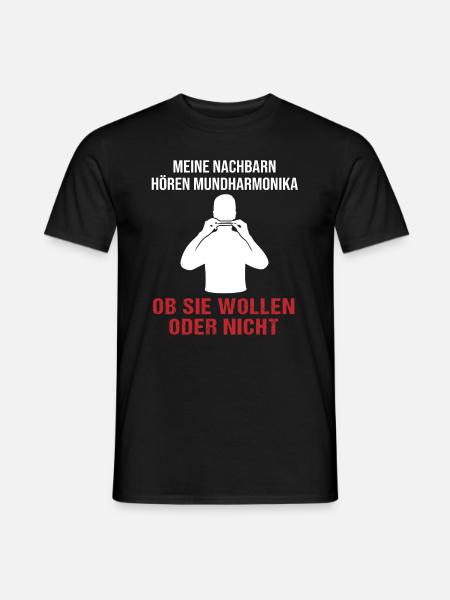 Musik Nachbarn Humorvolles Statement - Männer T-Shirt - Schwarz