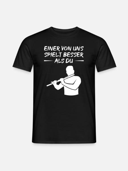 Superior Flutist Saying Gift - Men's T-Shirt - black