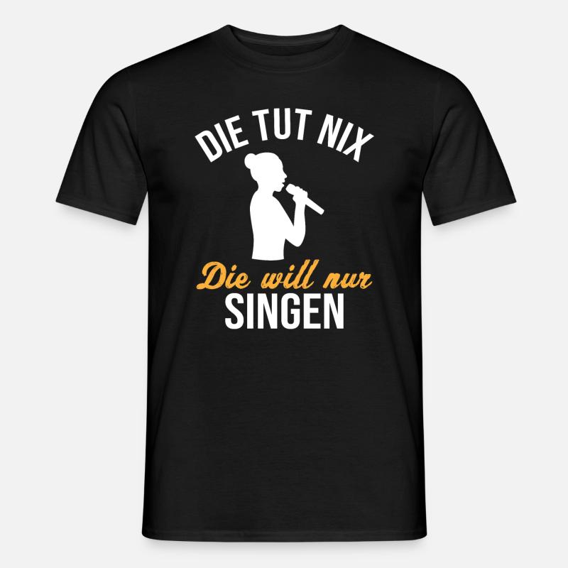 Unschuldig Singende Sängerin - Geschenk - Männer T-Shirt - Schwarz