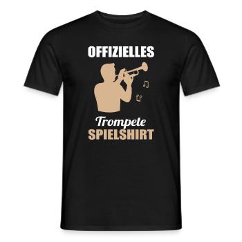 Trompete Spielshirt – Dein Musiker-Dress - Männer T-Shirt - Schwarz - Vorne - AI Model Male 178 light (178cm)