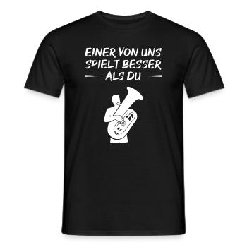 Mieux que vous Tuba Challenge cadeau - T-shirt homme - noir - Devant - AI Model Male 178 light (178cm)