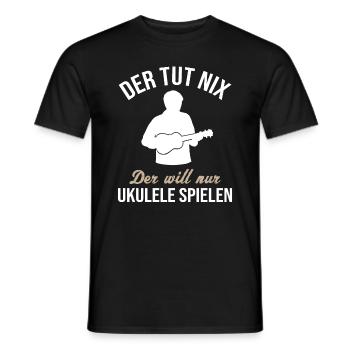 Innocent joueur de ukulélé cadeau amusant - T-shirt homme - noir - Devant - AI Model Male 178 light (178cm)