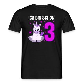 Unicorn Dream World 3 Years of Wonder - Men's T-Shirt - black - Front - AI Model Male 178 light (178cm)