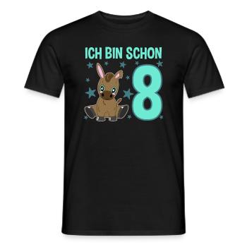 Eight Years of Celebration Donkeys: Jubilation & Fun - Men's T-Shirt - black - Front - AI Model Male 178 light (178cm)
