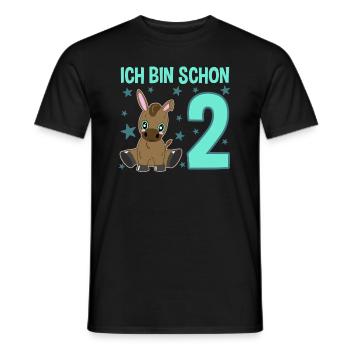 Two Year Old Naughty Birthday Donkey - Men's T-Shirt - black - Front - AI Model Male 178 light (178cm)