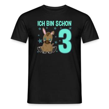 Dreijähriges Festeselchen Glückwunschmotiv - Männer T-Shirt - Schwarz - Vorne - AI Model Male 178 light (178cm)