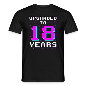 Volljähriger Gamer: Retro Level 18 - Männer T-Shirt - Schwarz - Vorne - AI Model Male 178 light (178cm)