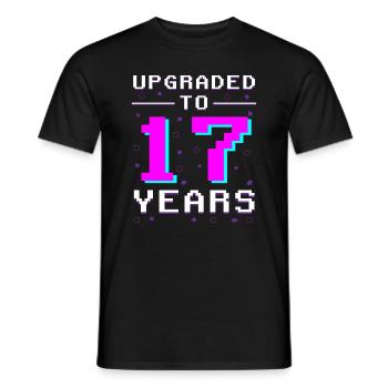17 Years of Gamers: Retro Level-Up - Men's T-Shirt - black - Front - AI Model Male 178 light (178cm)
