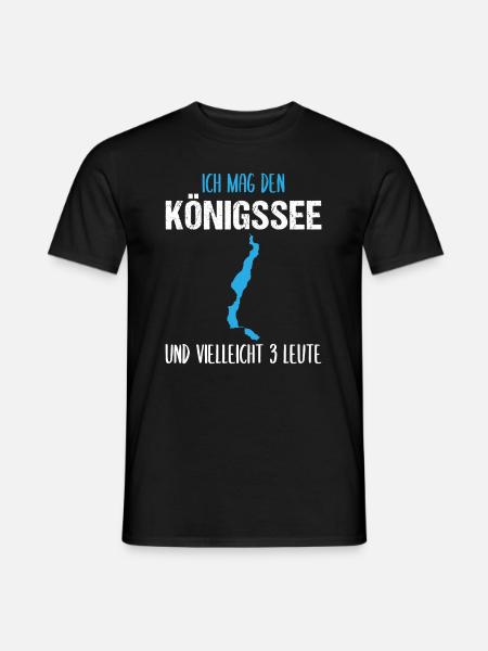Königssee & 3 Freunde - Mehr nicht nötig! - Männer T-Shirt - Schwarz