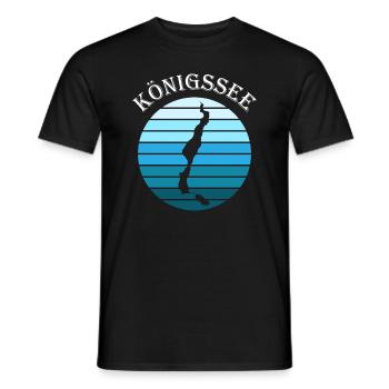 Königssee Kreisblick - Ruhe & Weite - Männer T-Shirt - Schwarz - Vorne - AI Model Male 178 light (178cm)