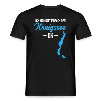 Königssee, simply great - To be clear! - Men's T-Shirt - black - Front - AI Model Male 178 light (178cm)