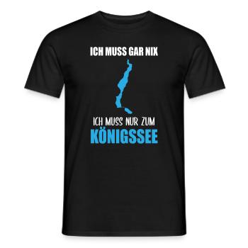 Königssee Duty - Nothing else! - Men's T-Shirt - black - Front - AI Model Male 178 light (178cm)