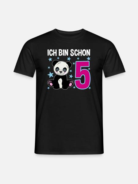 Five years – Panda Party! - Men's T-Shirt - black