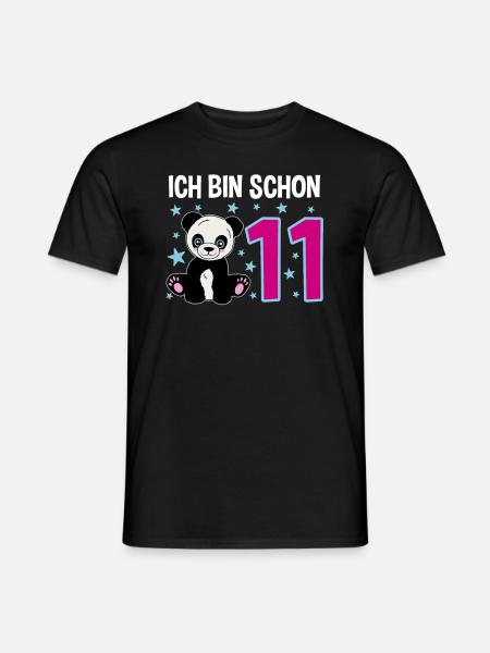 Eleventh Birthday – Panda Power - Men's T-Shirt - black