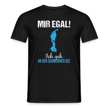 Lake Schwerin is calling - Men's T-Shirt - black - Front - AI Model Male 178 light (178cm)