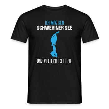 Le lac Schwerin et trois favoris - T-shirt homme - noir - Devant - AI Model Male 178 light (178cm)