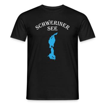 Schweriner See - Naturjuwel - Männer T-Shirt - Schwarz - Vorne - AI Model Male 178 light (178cm)
