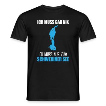 Nur Ich und der Schweriner See - Männer T-Shirt - Schwarz - Vorne - AI Model Male 178 light (178cm)