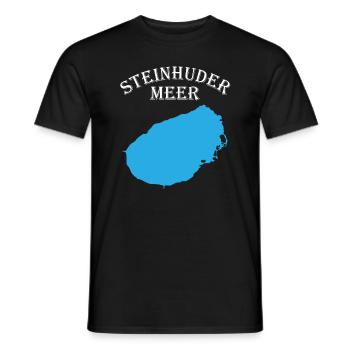 Steinhuder Meer Outline Eaux calmes - T-shirt homme - noir - Devant - AI Model Male 178 light (178cm)