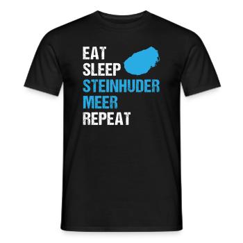 Eat Sleep Steinhuder Meer Repeat - Männer T-Shirt - Schwarz - Vorne - AI Model Male 178 light (178cm)