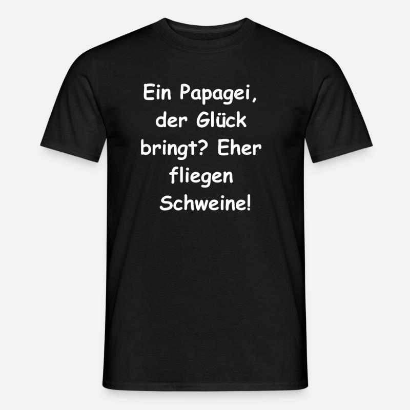 Lustiges Papagei Geschenk - Männer T-Shirt - Schwarz