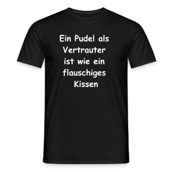 Pudel Vertrauter Geschenk - Männer T-Shirt - Schwarz - Vorne - AI Model Male 178 light (178cm)