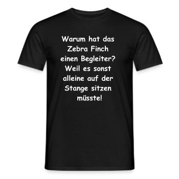 Zebra Finch Geschenk - Männer T-Shirt - Schwarz - Vorne - AI Model Male 178 light (178cm)