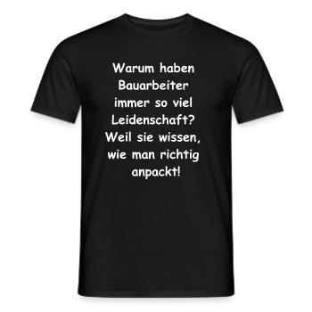 Cadeau pour les travailleurs de la construction - T-shirt homme - noir - Devant - AI Model Male 178 light (178cm)