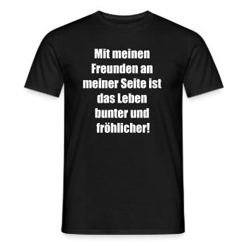 Farbenfrohe Freundschaft - tolles Geschenk - Männer T-Shirt - Schwarz - Vorne - AI Model Male 178 light (178cm)