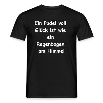 Cadeau caniche heureux - T-shirt homme - noir - Devant - AI Model Male 178 light (178cm)