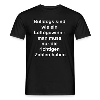 Cadeau porte-bonheur bouledogue - T-shirt homme - noir - Devant - AI Model Male 178 light (178cm)