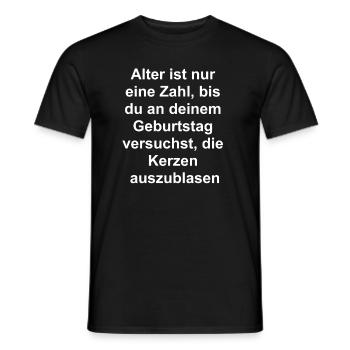 Geburtstagskerzen Geschenk - Männer T-Shirt - Schwarz - Vorne - AI Model Male 178 light (178cm)