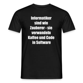Ein witziges Geschenk für Kaffee Trinker - Männer T-Shirt - Schwarz - Vorne - AI Model Male 178 light (178cm)