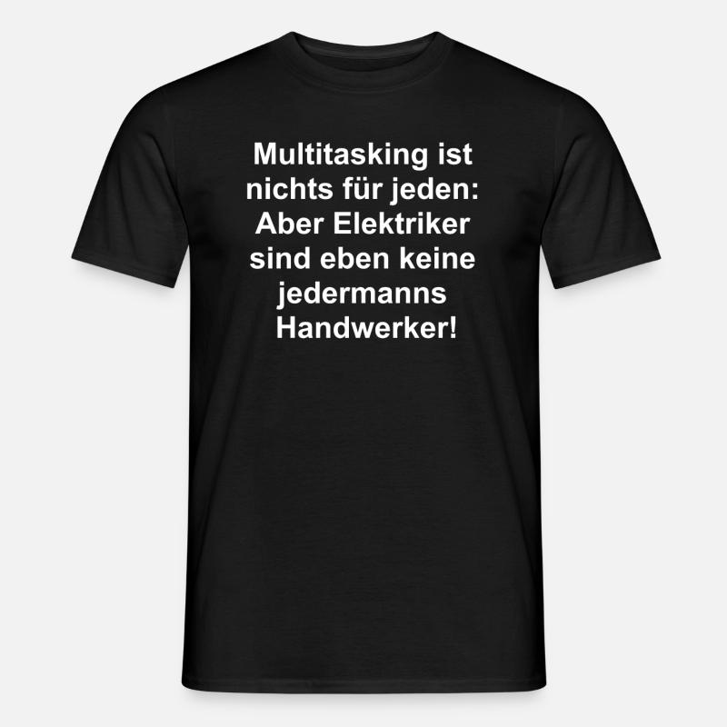 Elektriker-Multitasking-Geschenk - Männer T-Shirt - Schwarz