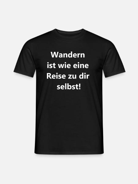 Wanderfreude Geschenk - Männer T-Shirt - Schwarz
