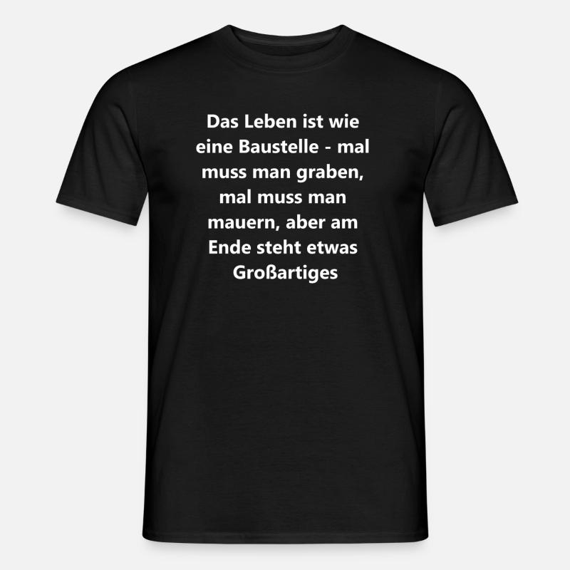 Bauarbeiter Geschenk - Männer T-Shirt - Schwarz