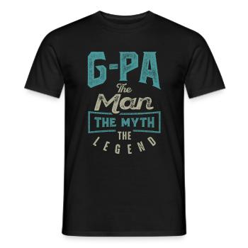 G-Pa The Man The Myth - Men's T-Shirt - black - Front - AI Model Male 178 light (178cm)