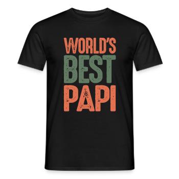 Best Papi - Men's T-Shirt - black - Front - AI Model Male 178 light (178cm)