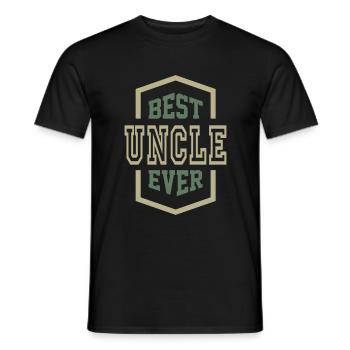 Best Uncle - Men's T-Shirt - black - Front - AI Model Male 178 light (178cm)