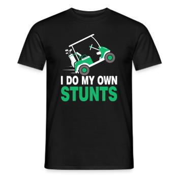 Golfwagen Stunt Golfer Golfspieler - Männer T-Shirt - Schwarz - Vorne - AI Model Male 178 light (178cm)